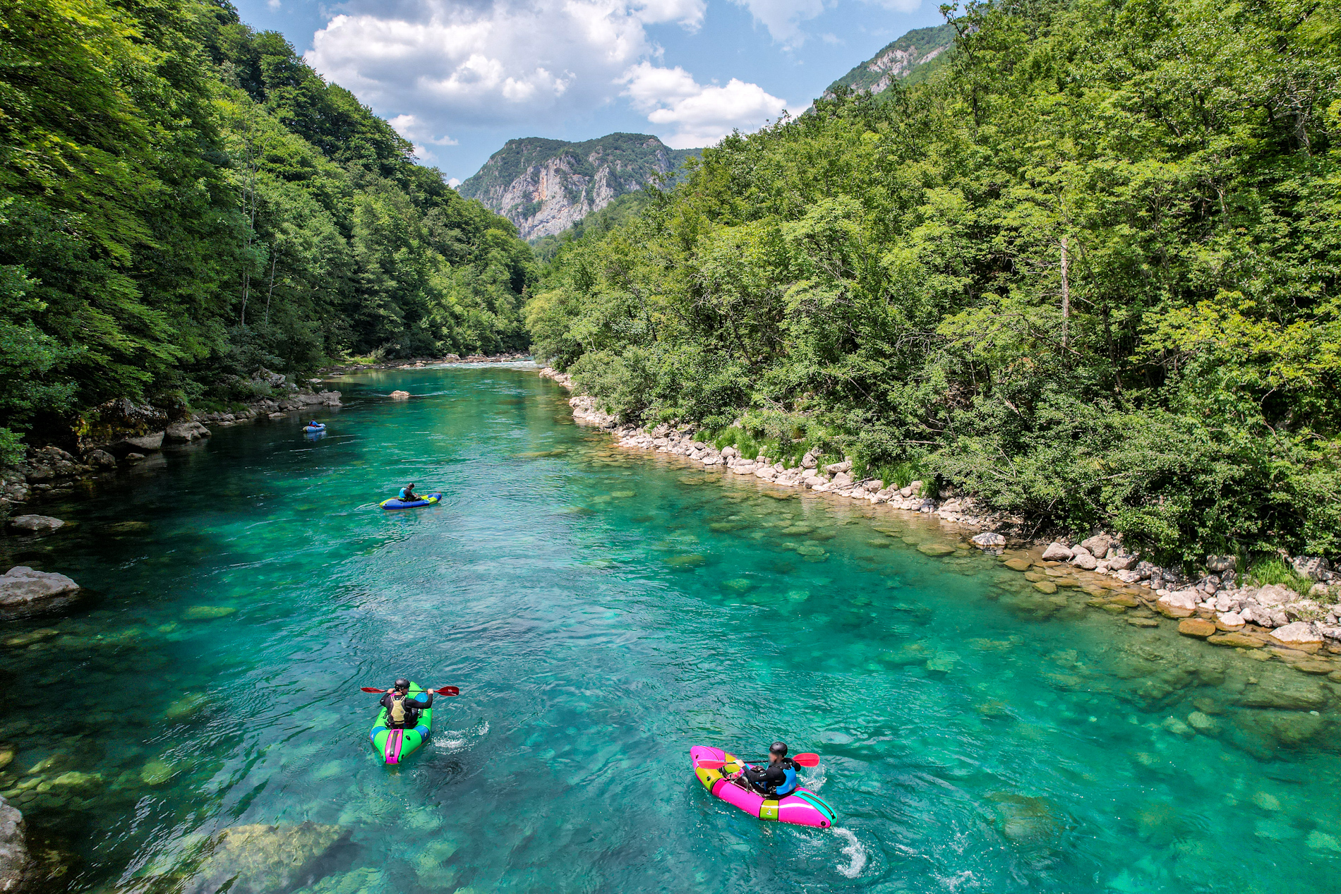 Tara River packrafting