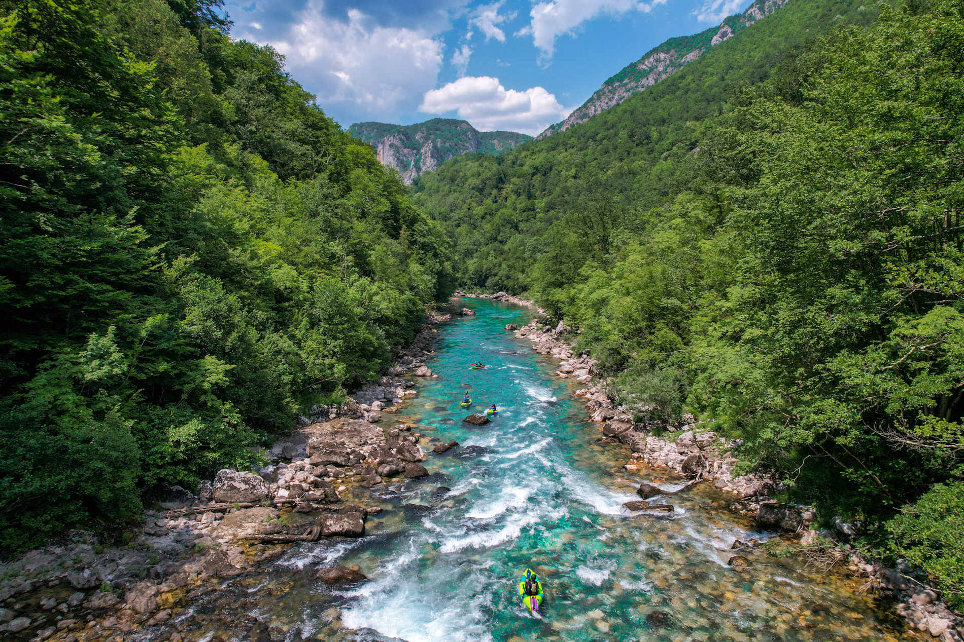 Tara River packrafting