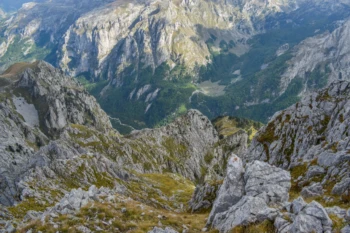 Stunning view from the top of Karanfili hike, Prokletije.