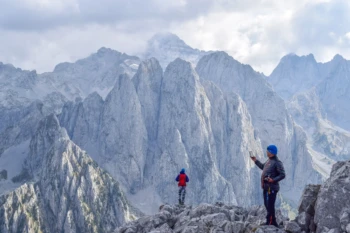 Stunning view from the top of Karanfili hike, Prokletije.