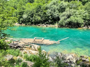 Wood rafting Tara River